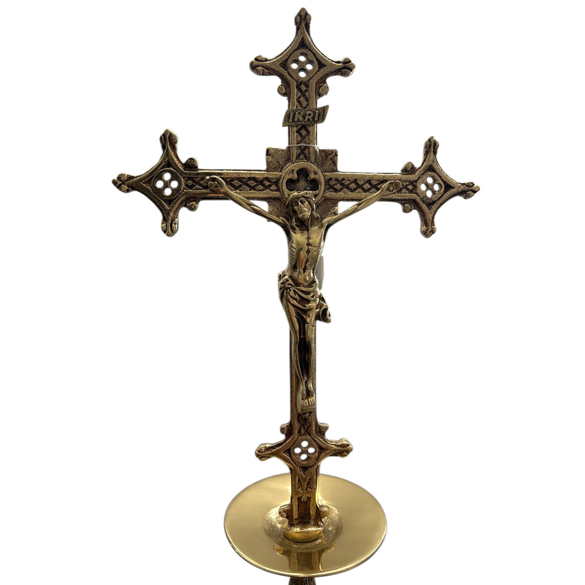 Bronze Altar and Tabletop Crucifix 25.2 Inch