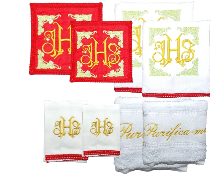 Liturgical Altar Linen Set 4-Piece Embroidered