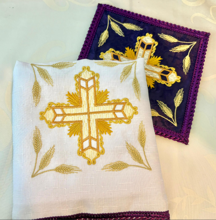 Liturgical Altar Linen Set 4-Piece Embroidered