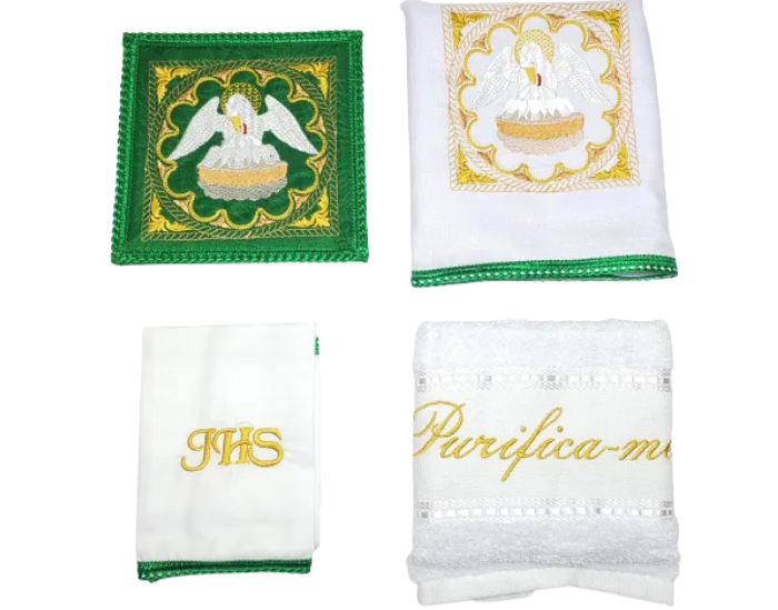 Liturgical Altar Linen Set 4-Piece Embroidered