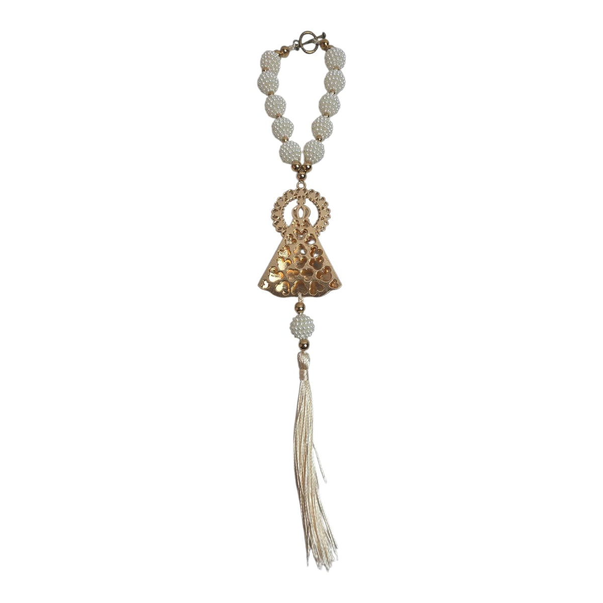 Our Lady of Aparecida Car Rosary – Blue or White Strass Beads