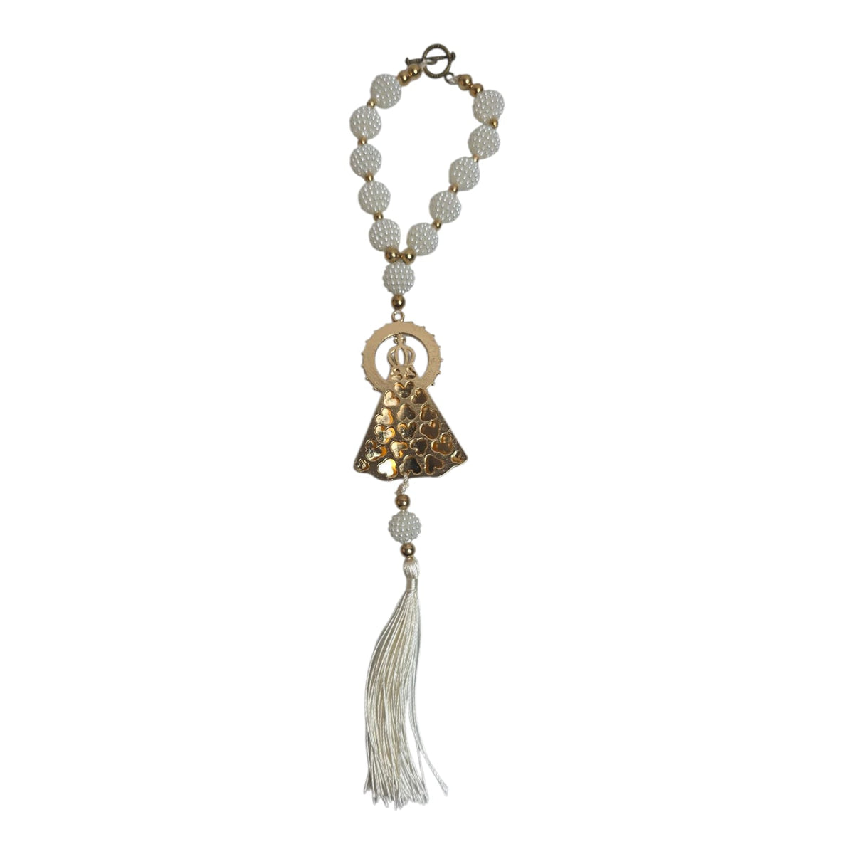 Our Lady of Aparecida Car Rosary – Blue or White Strass Beads