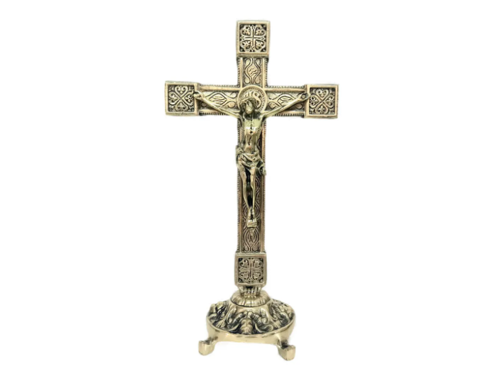 39-Inch Bronze Tabletop Crucifix