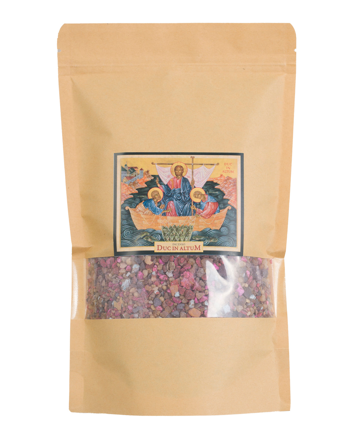 500g kraft refill pouch of Milagros Duc in Altum resin incense — refreshing sea breeze.