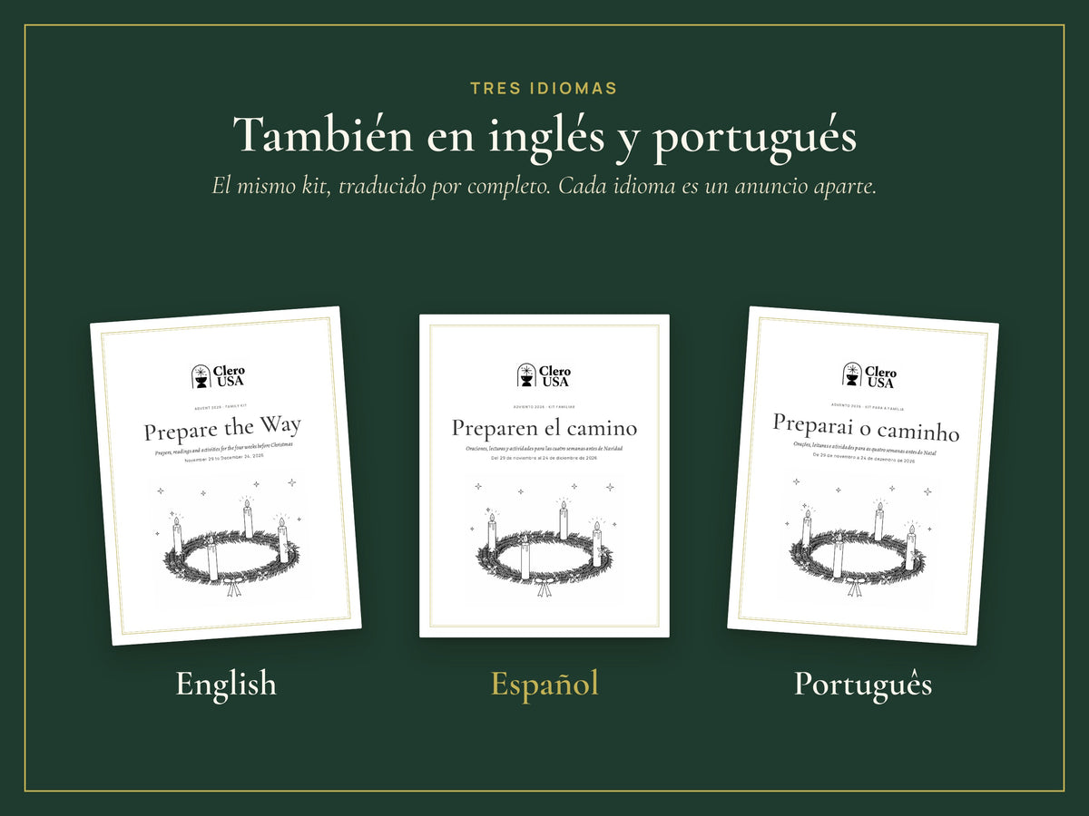 El kit de Adviento también está disponible en inglés y portugués