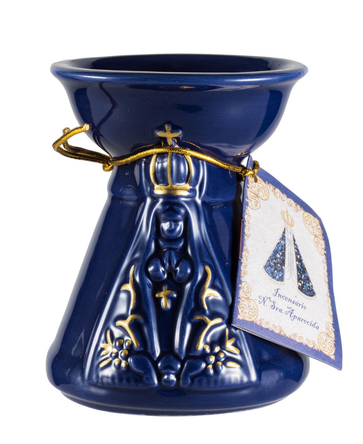Our Lady of Aparecida Ceramic Resin Incense Burner — 4 in