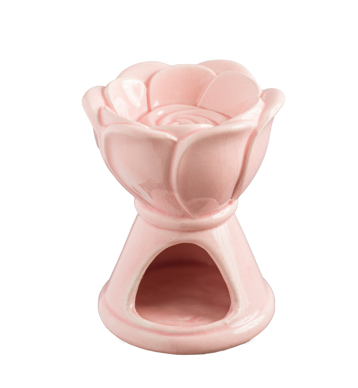 Pink Rose Ceramic Resin Incense Burner — 3 in