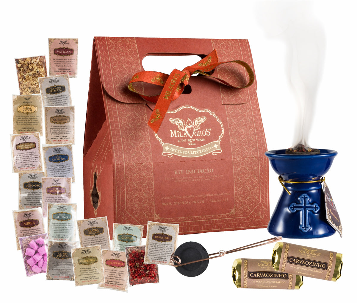 Ceramic Burner Starter Kit — blue ceramic burner variant with 18 resin sachets