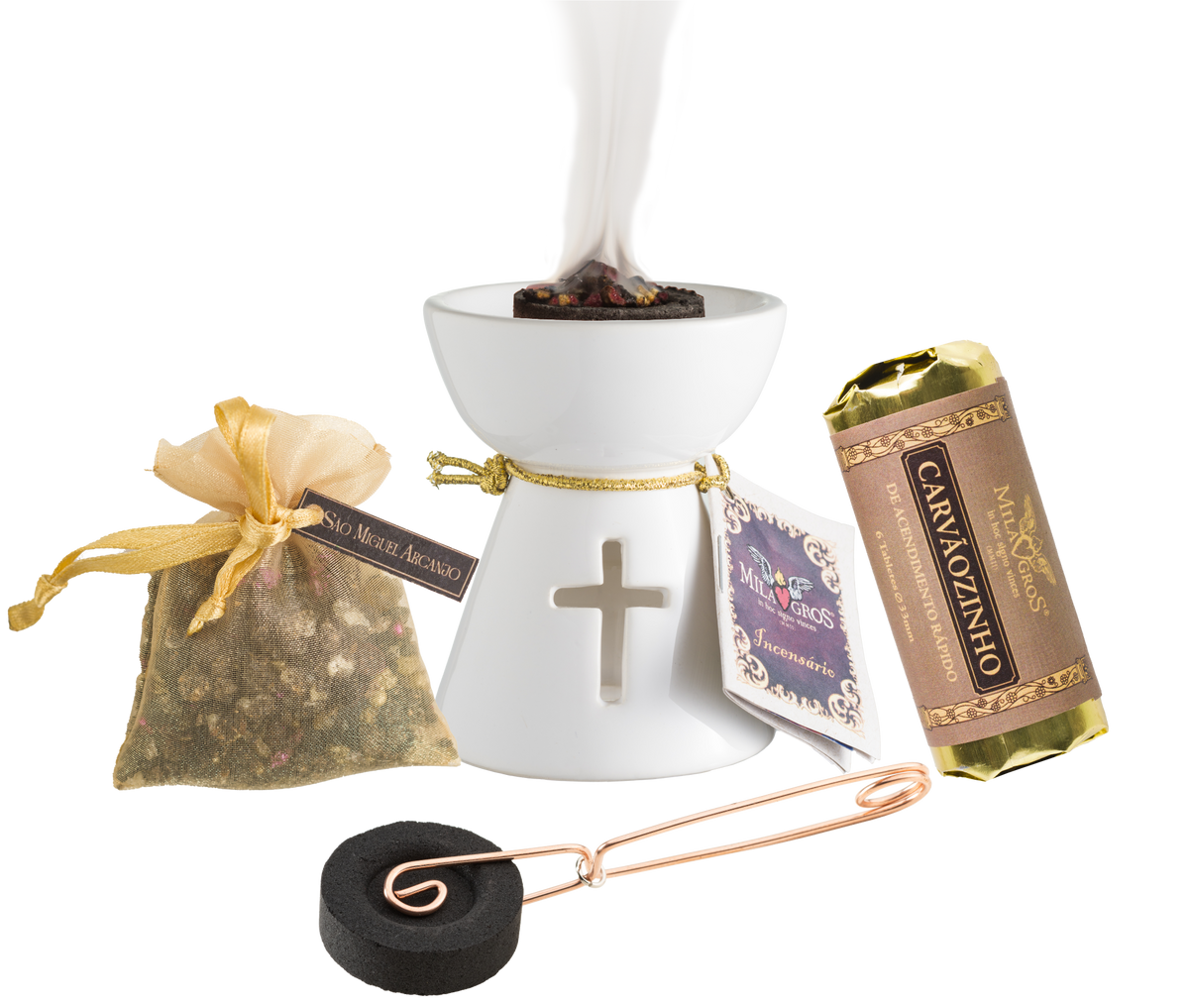 Saint Michael Archangel — ceramic incense burner