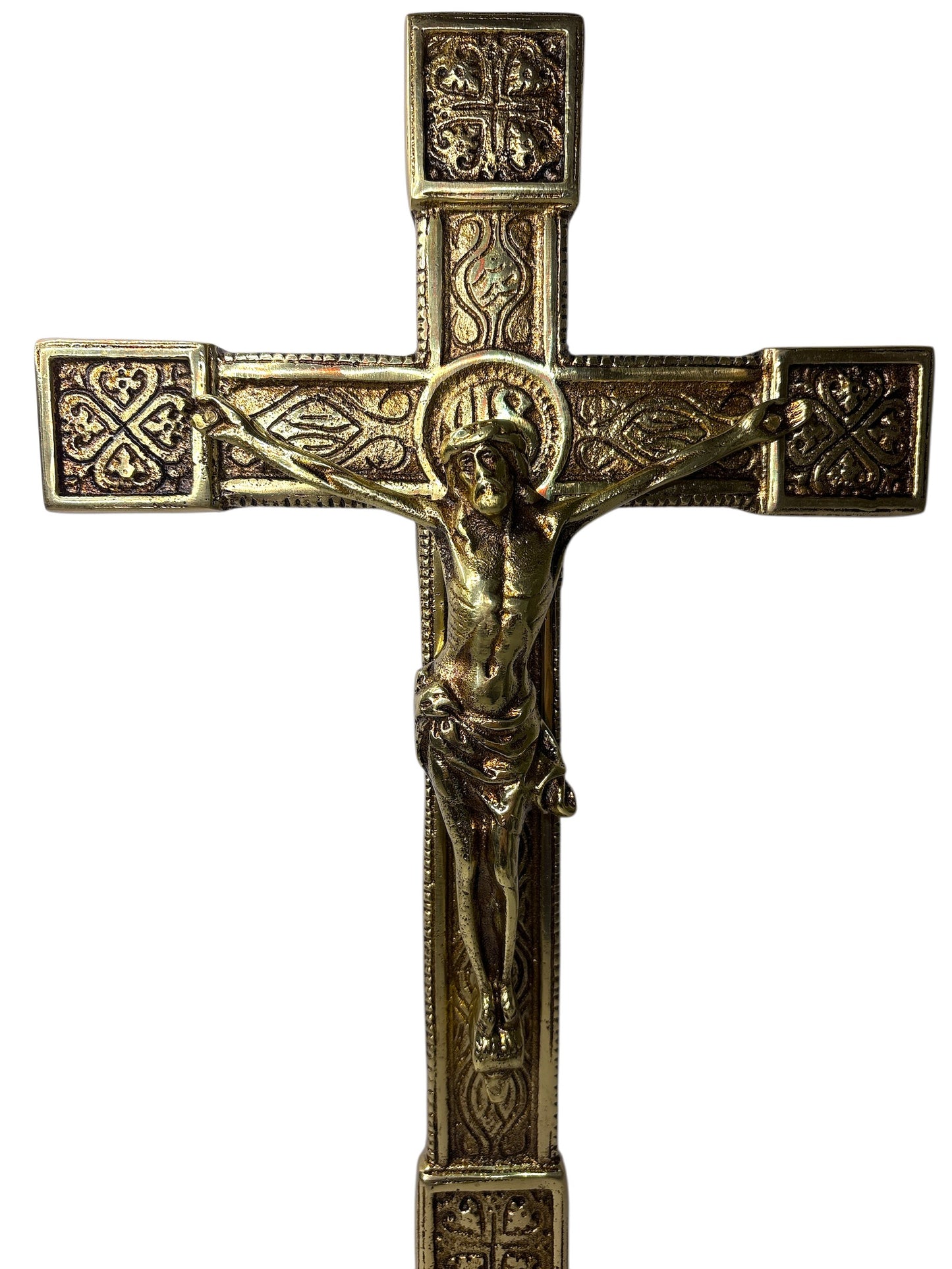 15.4-Inch Bronze Tabletop Crucifix