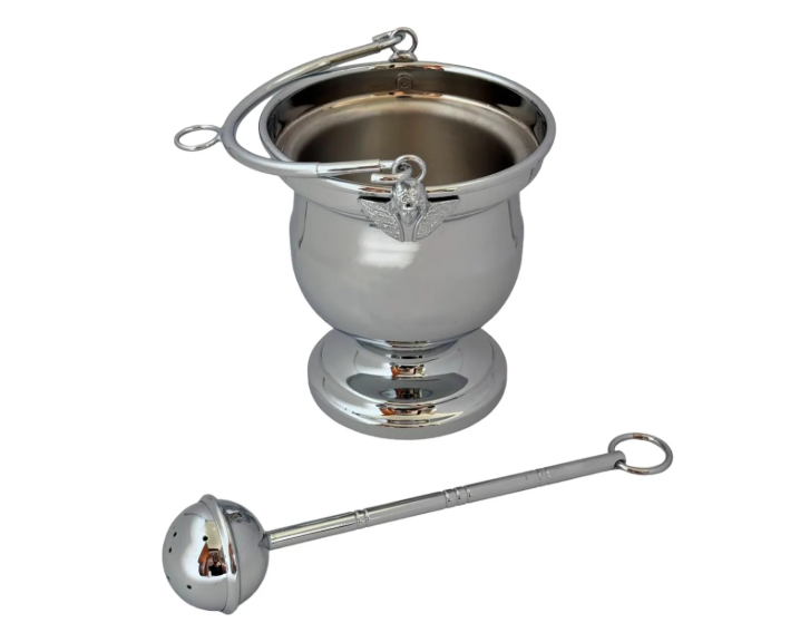 Chrome-Plated Brass Asperge with Removable Inner Cup