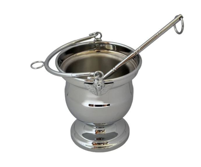 Chrome-Plated Brass Asperge with Removable Inner Cup