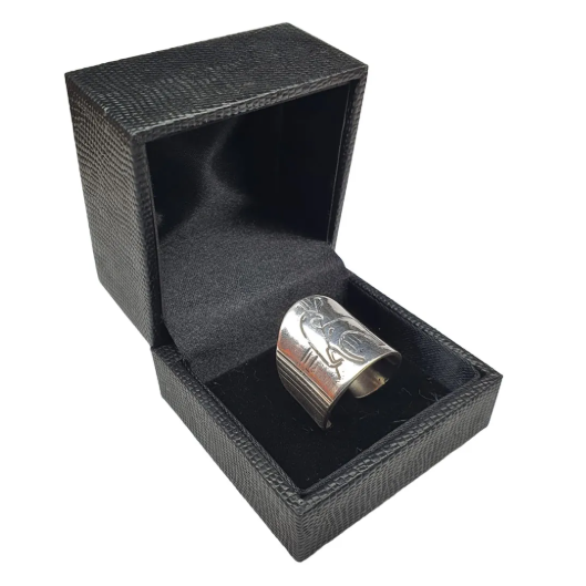 Hand-Chiseled Episcopal Ring in Sterling Silver 925