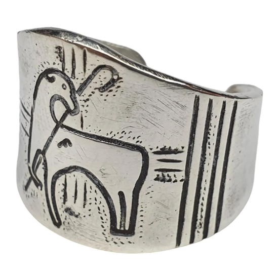 Hand-Chiseled Episcopal Ring in Sterling Silver 925