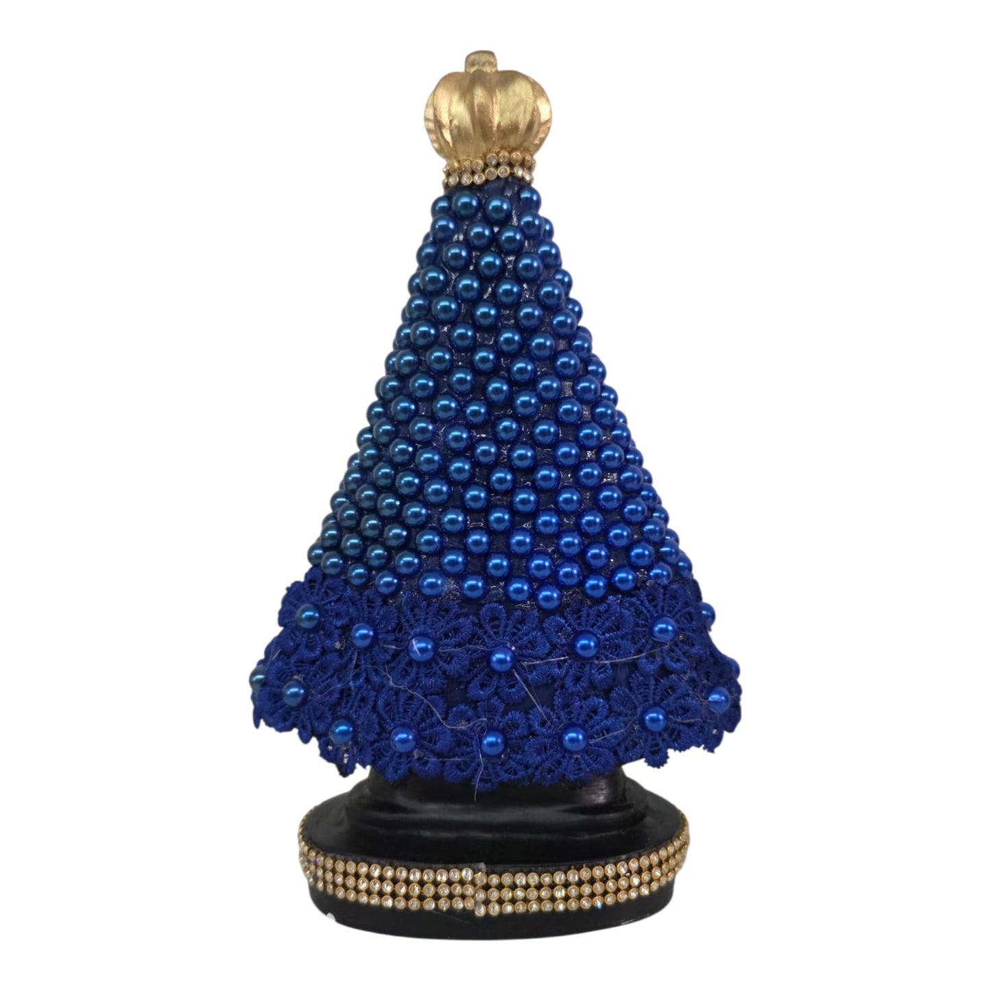 Our Lady of Aparecida Plaster Statue with Pearls – 8.6 Inch