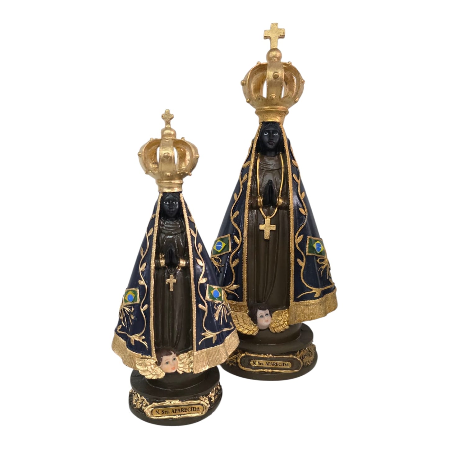 Our Lady of Aparecida Statue with Openwork Crown - 11.8 Inch