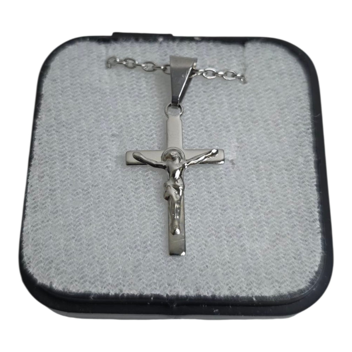 Premium Stainless Steel Catholic Cross Pendant – Modern, Hypoallergenic & Tarnish-Proof
