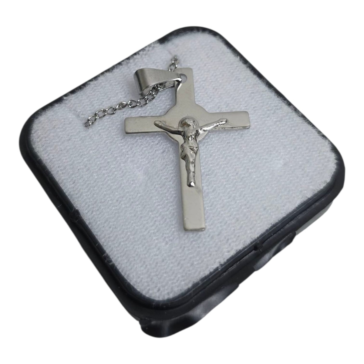 Premium Stainless Steel Catholic Cross Pendant – Modern, Hypoallergenic & Tarnish-Proof