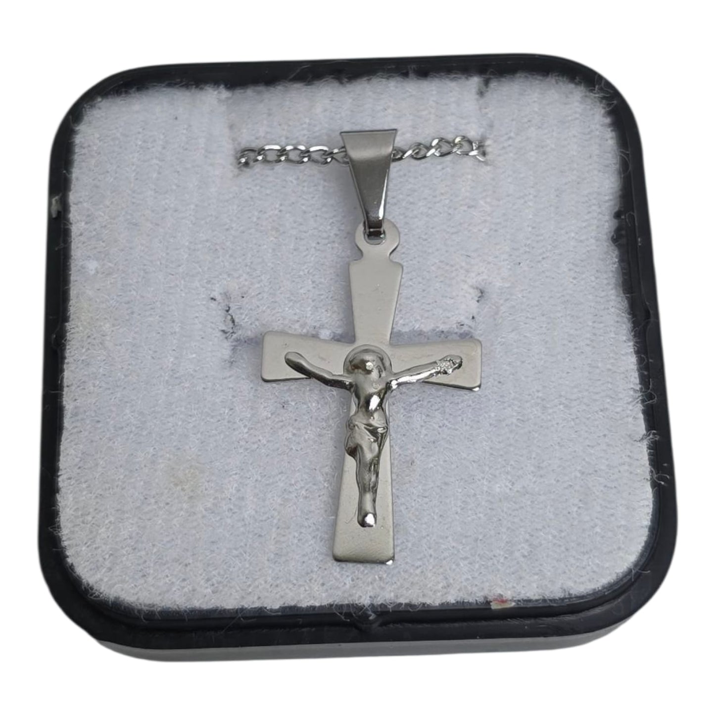 Premium Stainless Steel Catholic Cross Pendant – Modern, Hypoallergenic & Tarnish-Proof