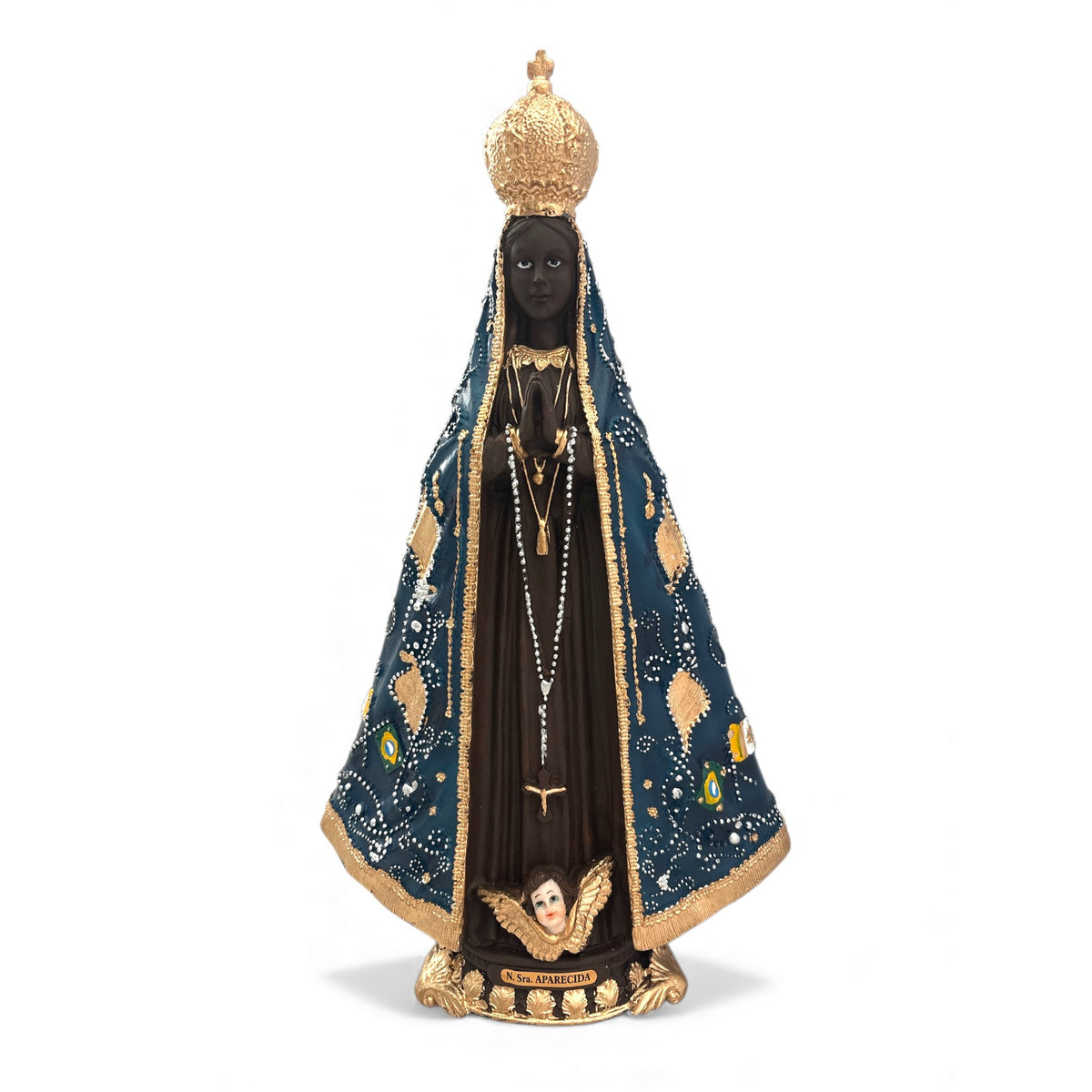 Our Lady of Aparecida Resin Statue – 13.5 Inch – Hand-Painted