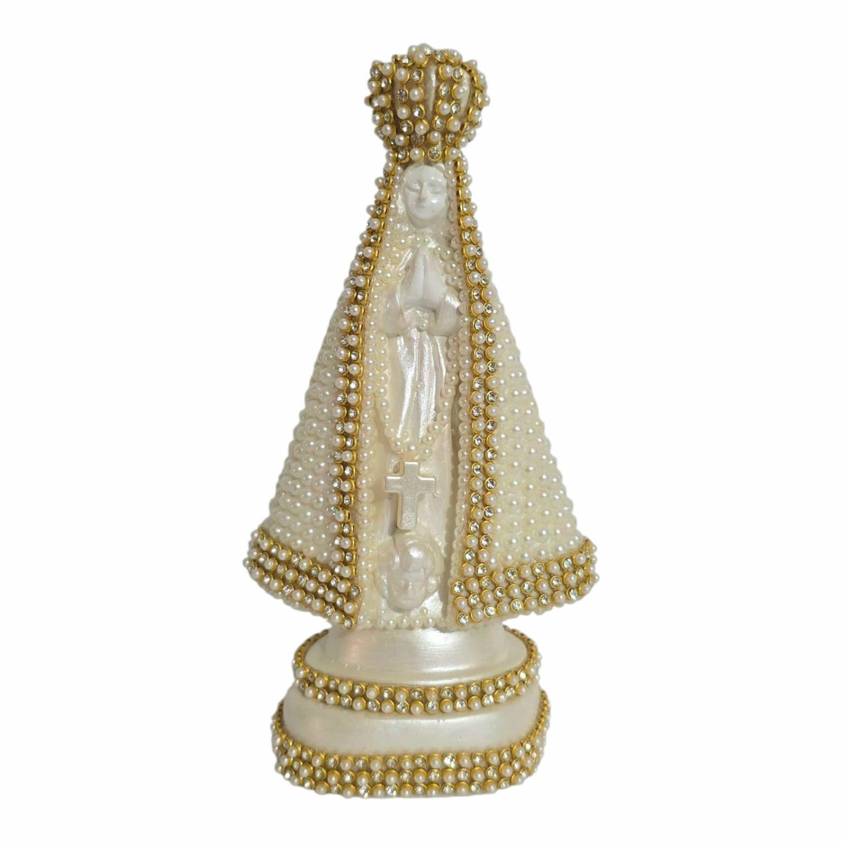 Pearl Our Lady of Aparecida Resin Statue – 6.3 Inch