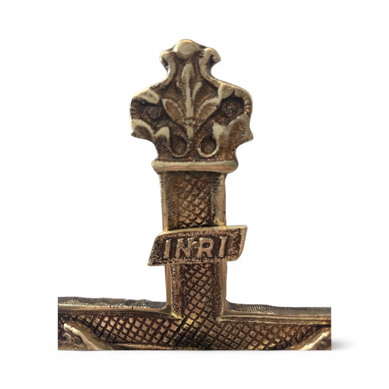 Bronze Tabletop Crucifix 15.7 Inch - Elegant Catholic Cross