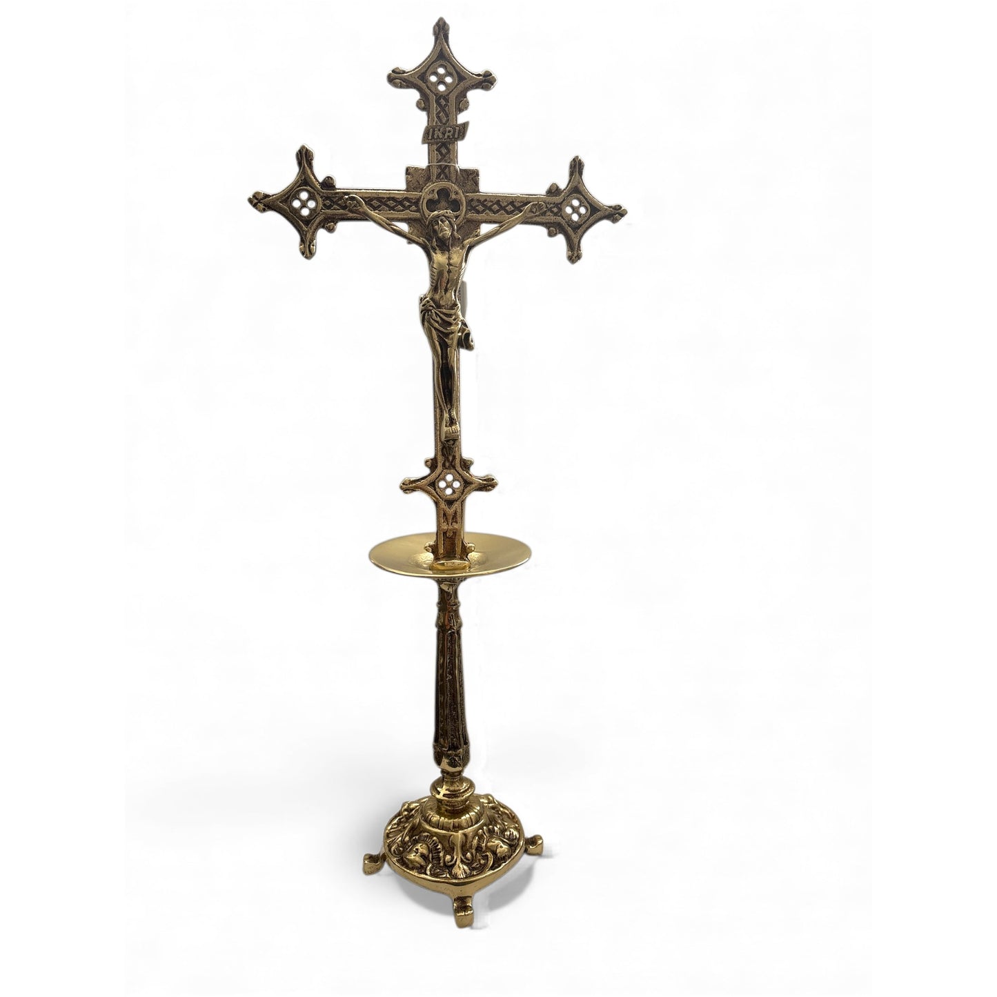 Bronze Altar and Tabletop Crucifix 25.2 Inch