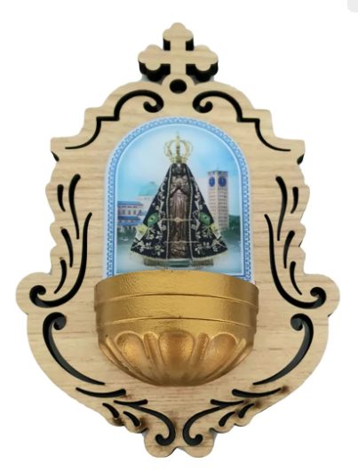 Our Lady of Aparecida 5.9 Inch Holy Water Font