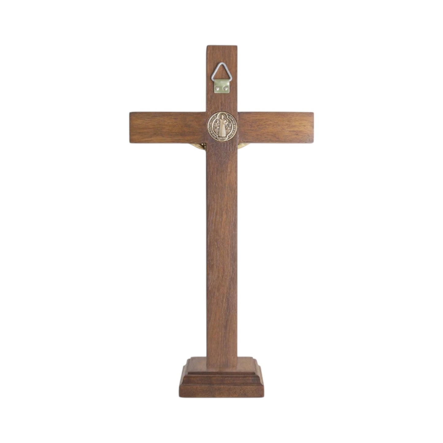 Wood Wall or Table Crucifix with Removable Base - 11 Inches