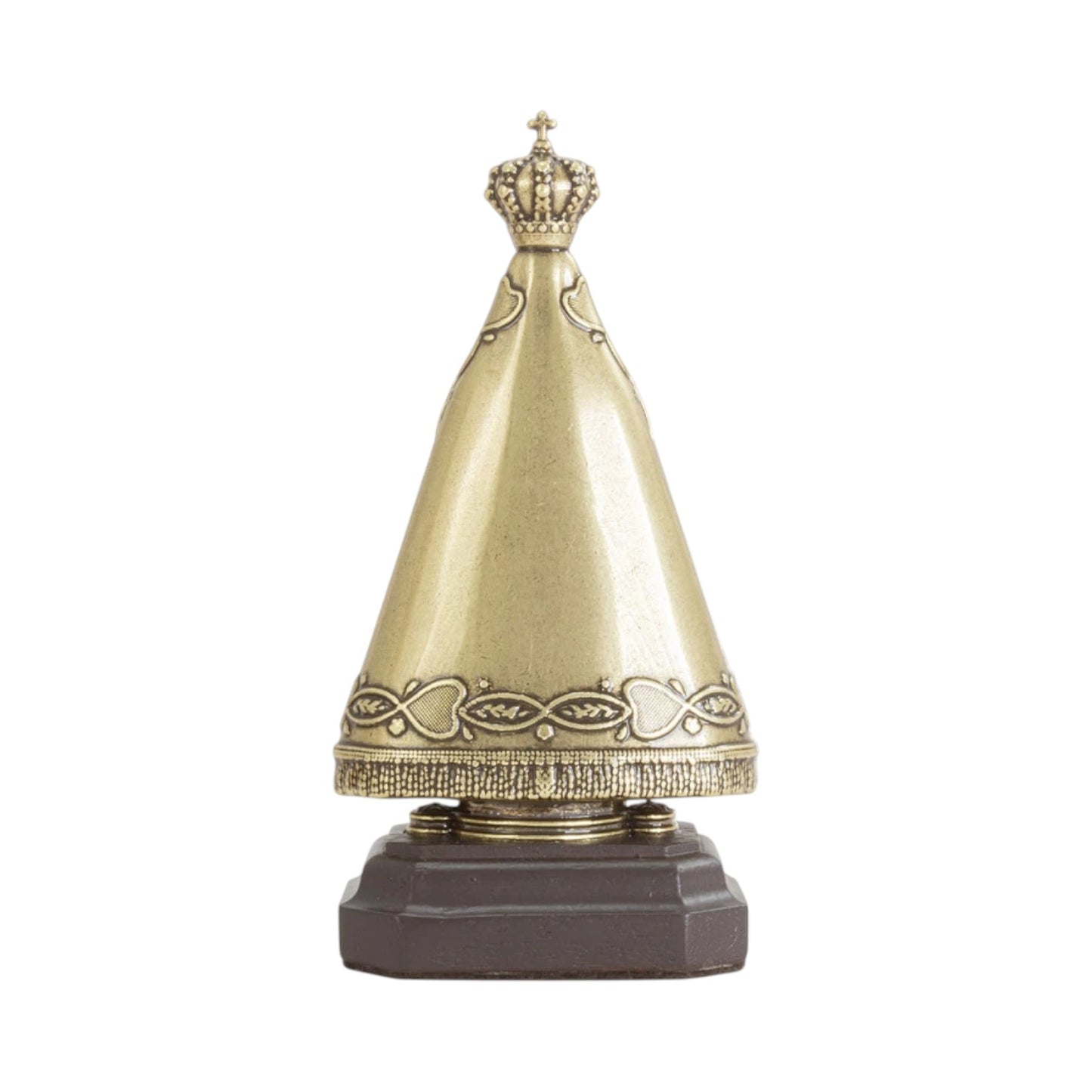 Our Lady of Aparecida Statue 5.5 Inches Antique Gold Brazil's Patroness