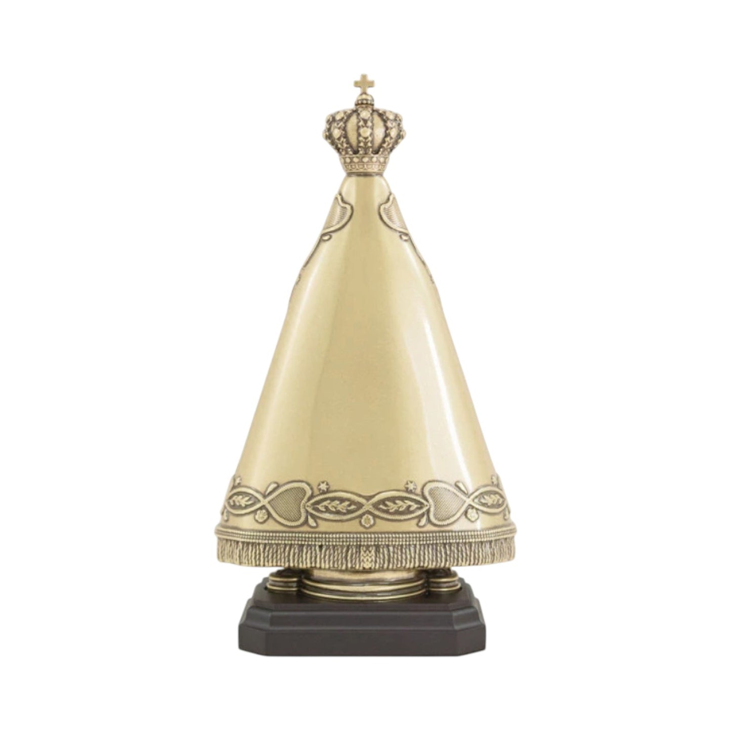 Our Lady of Aparecida Statue 9.8 Inches Antique Gold Brazil's Patroness