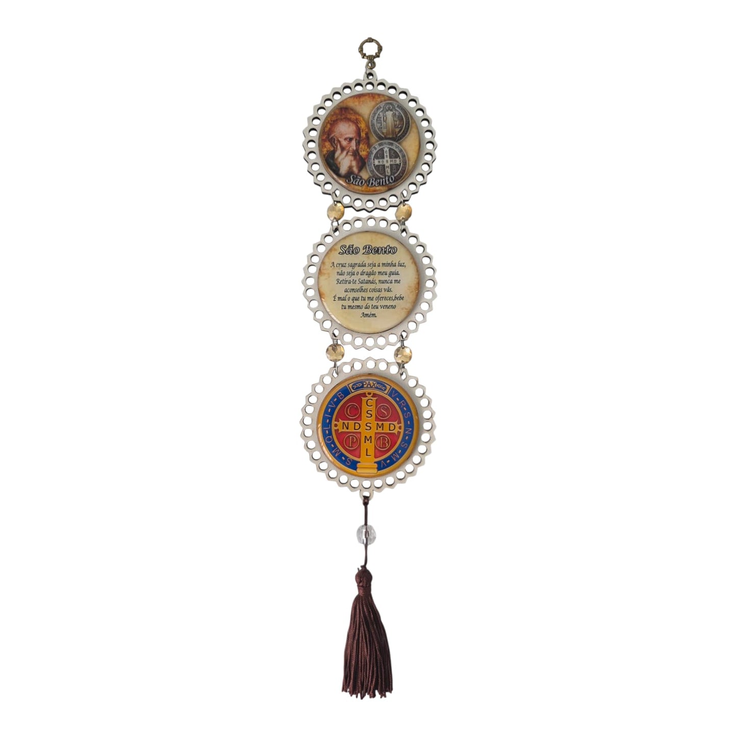 Religious Mandala Door & Wall Hanging with Prayer - 16.1 Inch