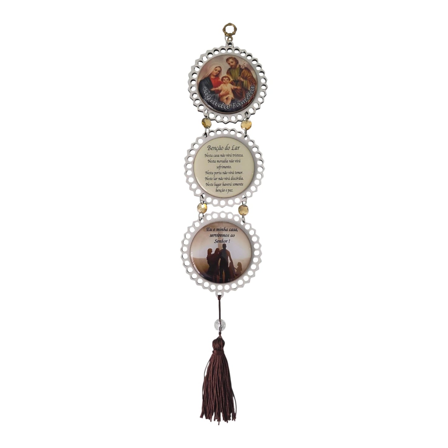 Religious Mandala Door & Wall Hanging with Prayer - 16.1 Inch