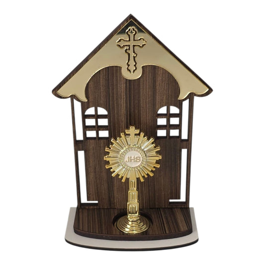 Miniature Tabletop Oratory Chapel with Monstrance