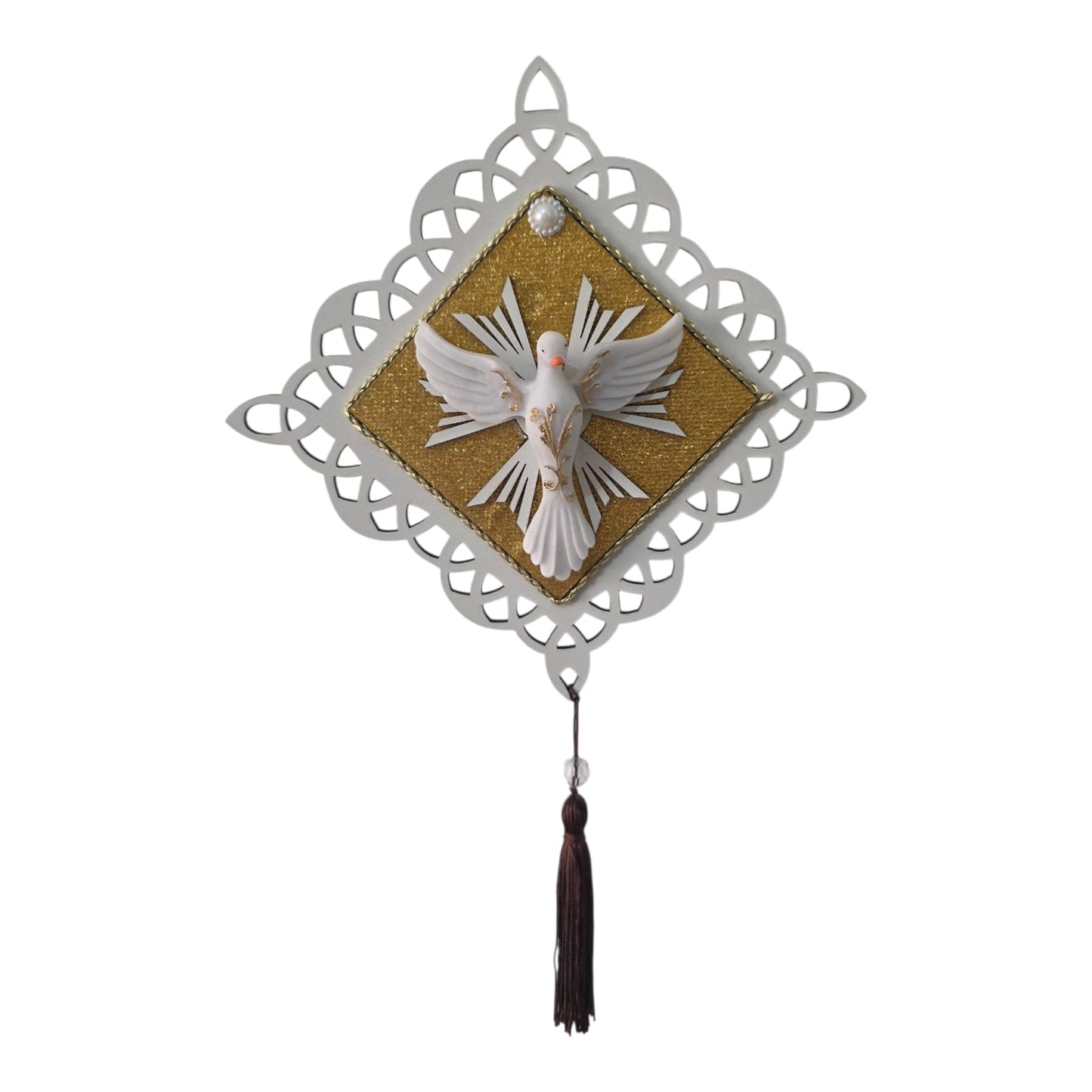 Luxury Holy Spirit Door Scapular with 63 Inch Cord