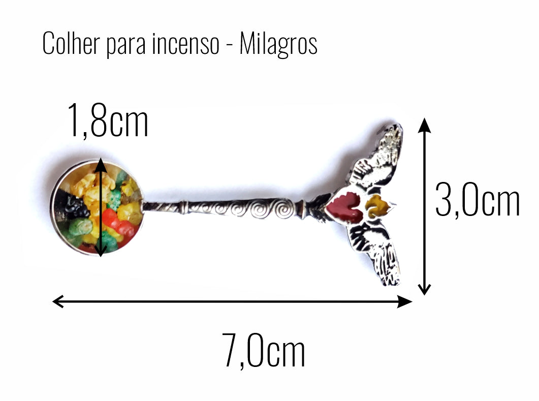 Milagros Gold Incense Spoon, 2.8 Inch