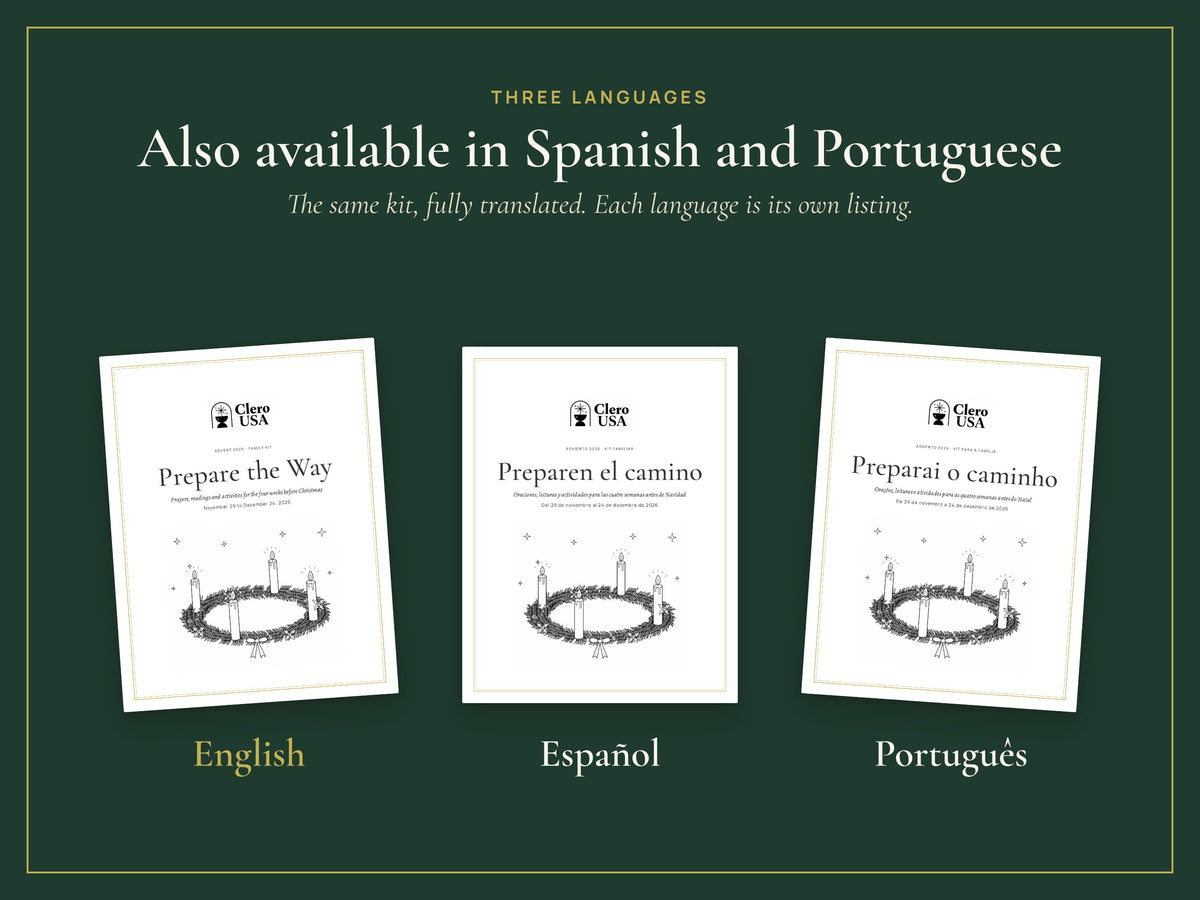 The Advent kit is also available in Spanish and Portuguese