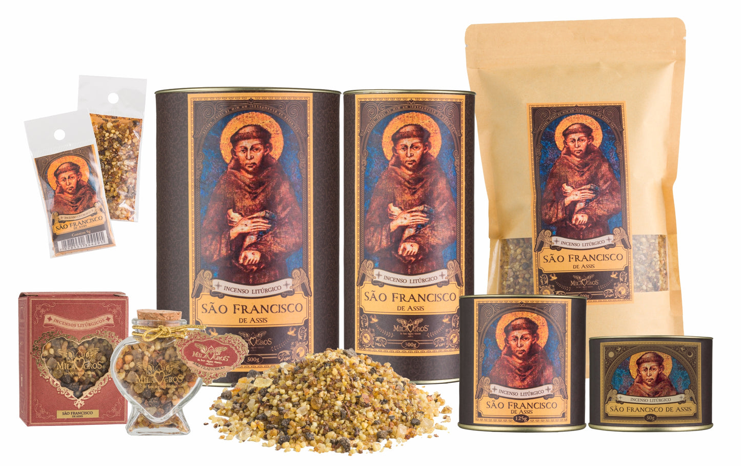 Milagros Saint Francis of Assisi (São Francisco de Assis) Resin Incense - 0.3-17.6oz