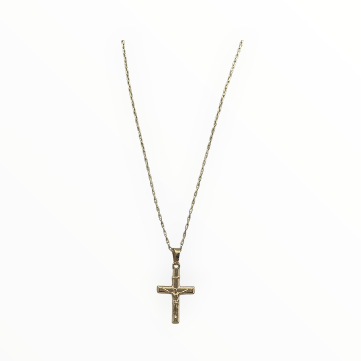 Large & Medium Gold-Plated Brass Cross Pendants – Elegant Faith Jewelry