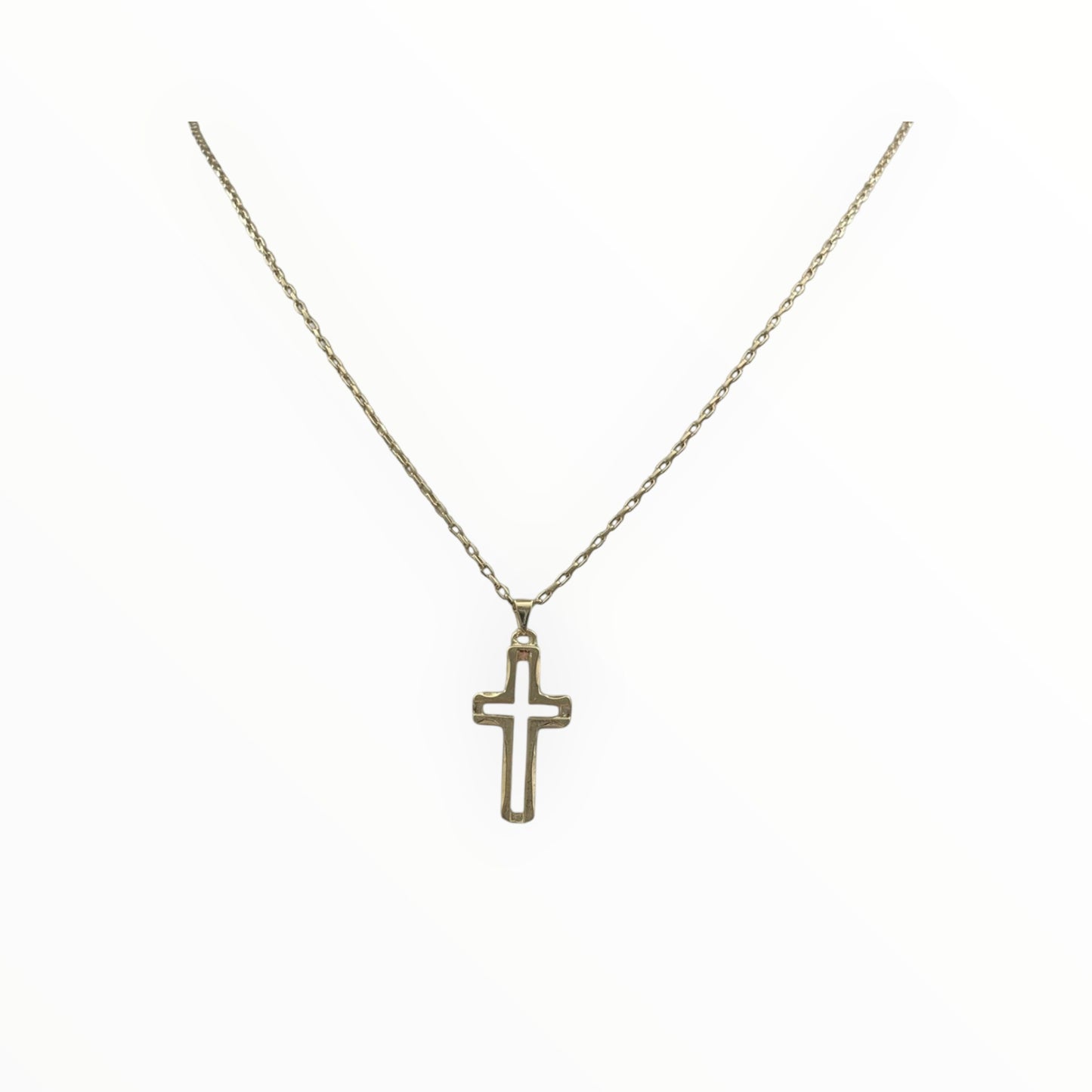 Large & Medium Gold-Plated Brass Cross Pendants – Elegant Faith Jewelry
