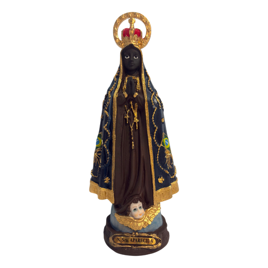 Our Lady of Aparecida Statue with Arch – Hand-Painted Resin