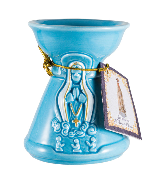 Milagros Our Lady of Fatima Ceramic Incense Burner 4 Inches