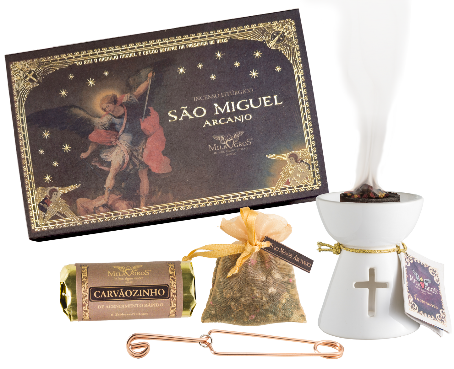 Milagros Saint Michael Incense Prayer Kit (São Miguel Arcanjo)