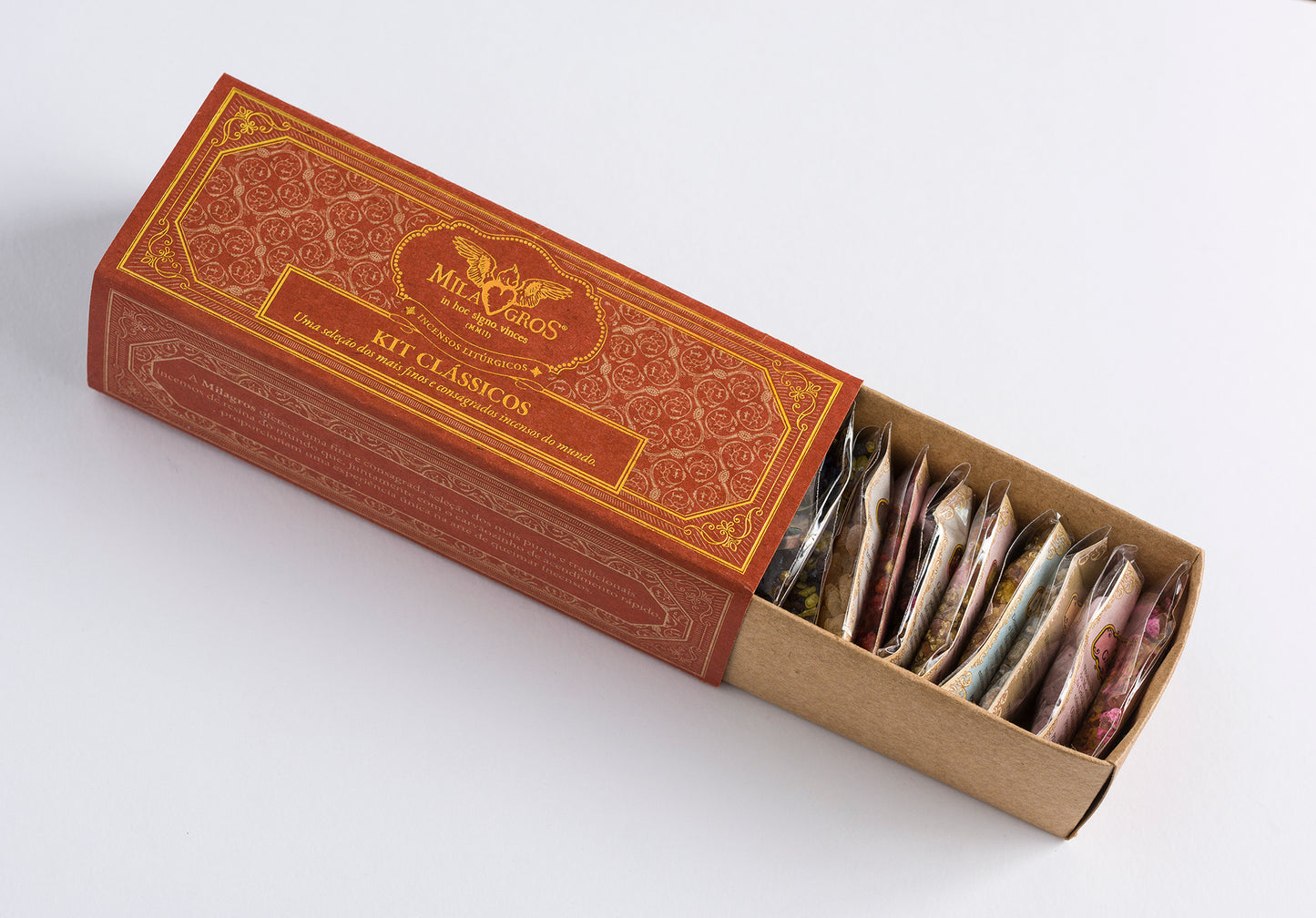 Milagros Classics Resin Incense Kit, 18 Varieties with 0.2 oz Sachets