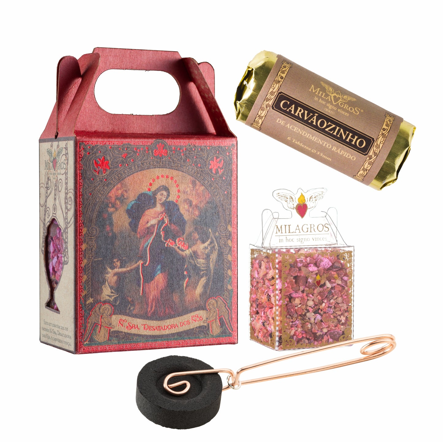 Milagros Our Lady Untier of Knots Mini Incense Kit (N. Sra. Desatadora dos Nós)