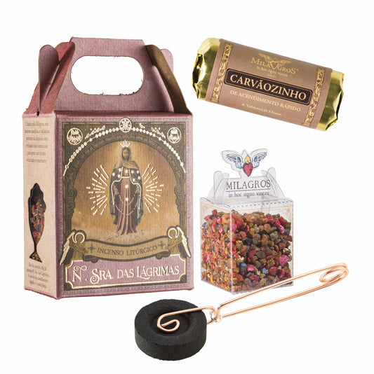 Milagros Our Lady of Tears Incense Mini Kit (N. Sra. das Lágrimas)