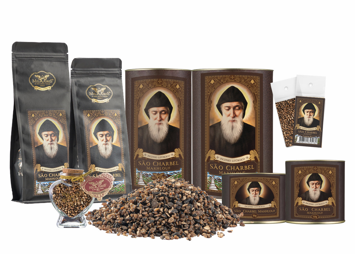 Milagros Saint Charbel Makhlouf Resin Incense - 0.3-17.6oz