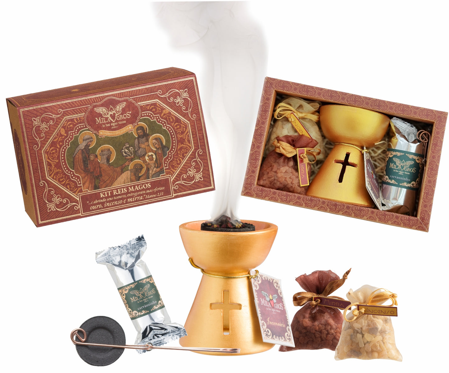 Milagros Three Wise Men Biblical Incense Kit