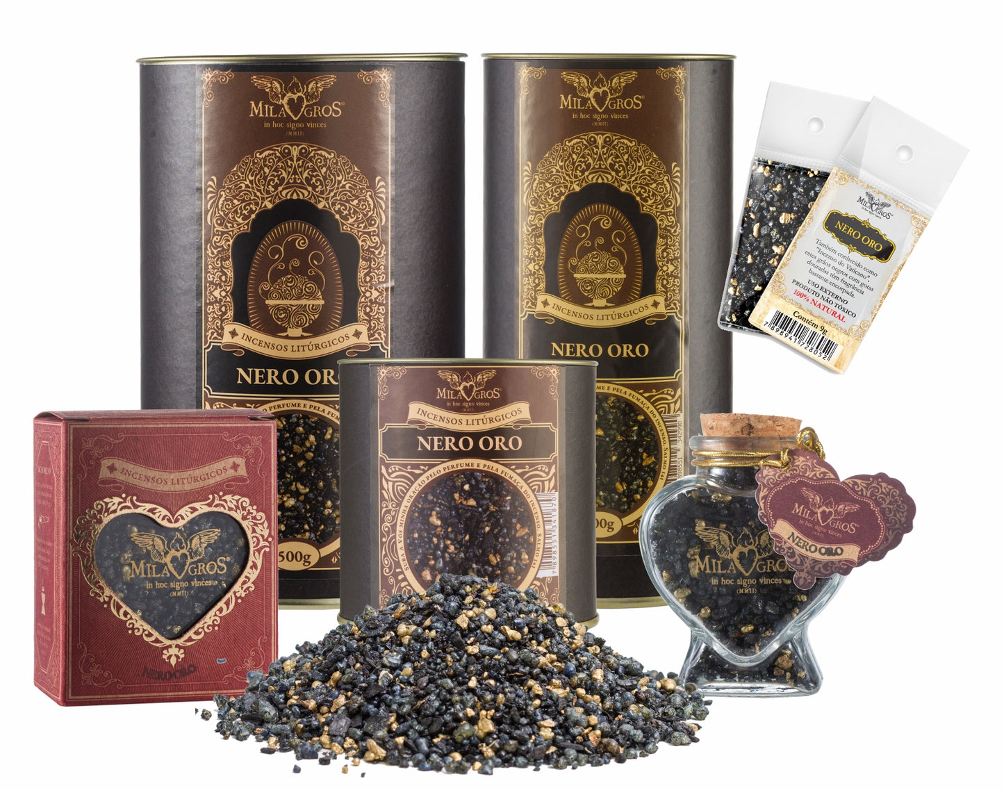 Milagros Nero Oro Resin Incense - 0.3-17.6oz