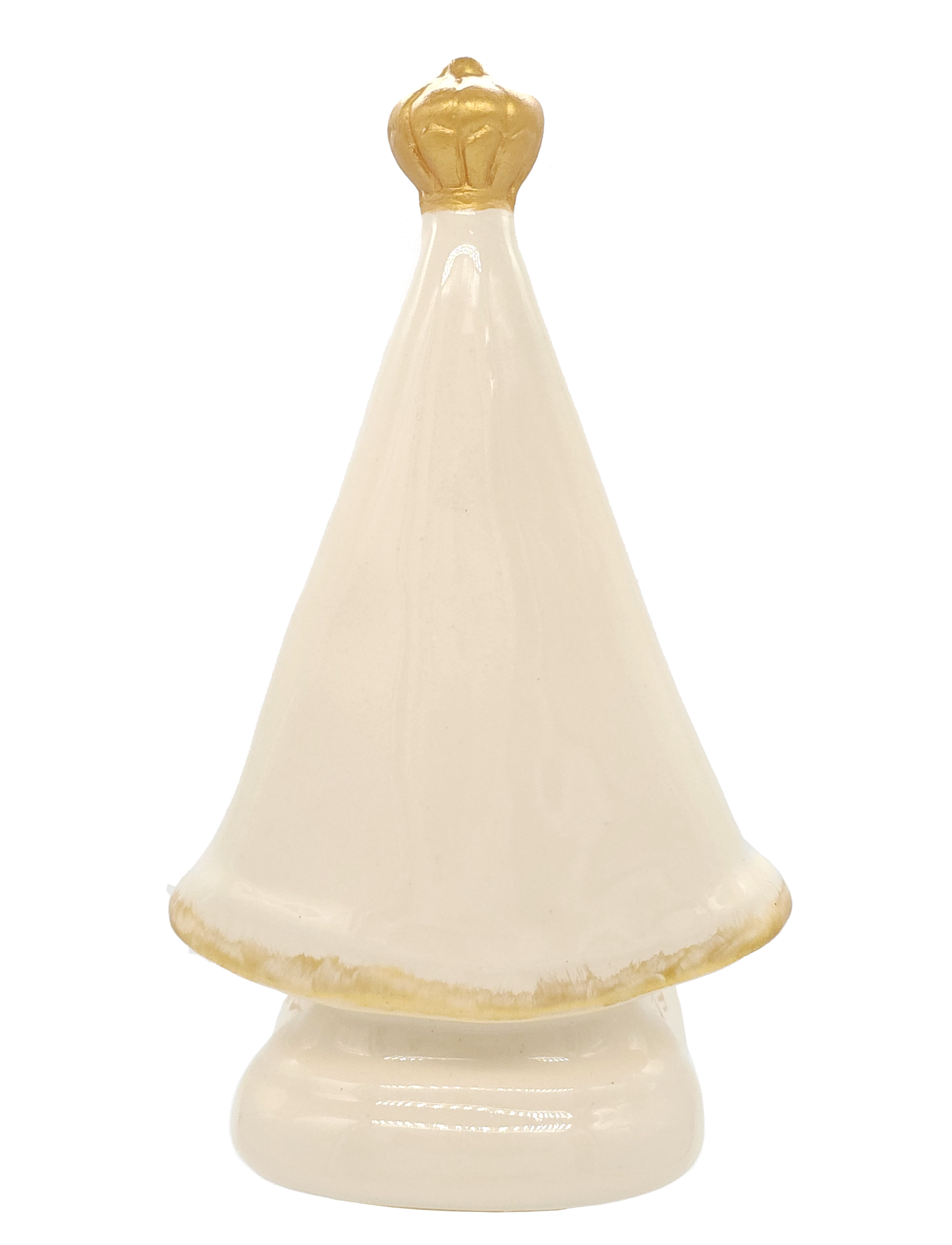 Milagros Our Lady of Aparecida (Nossa Senhora da Aparecida) Cream Ceramic Incense Burner 7.9 Inches